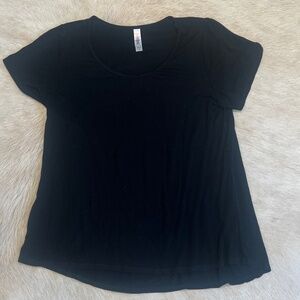 LulaRoe Simply Comfortable Black Short Sleeve Shirt Sz Med